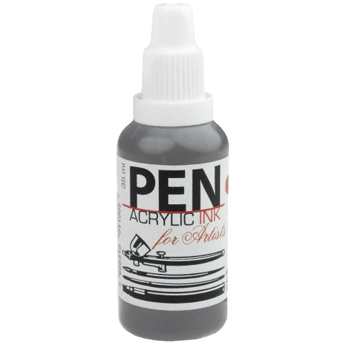 Tusz akrylowy PEN do aerografu 35 ml - Srebrny #1