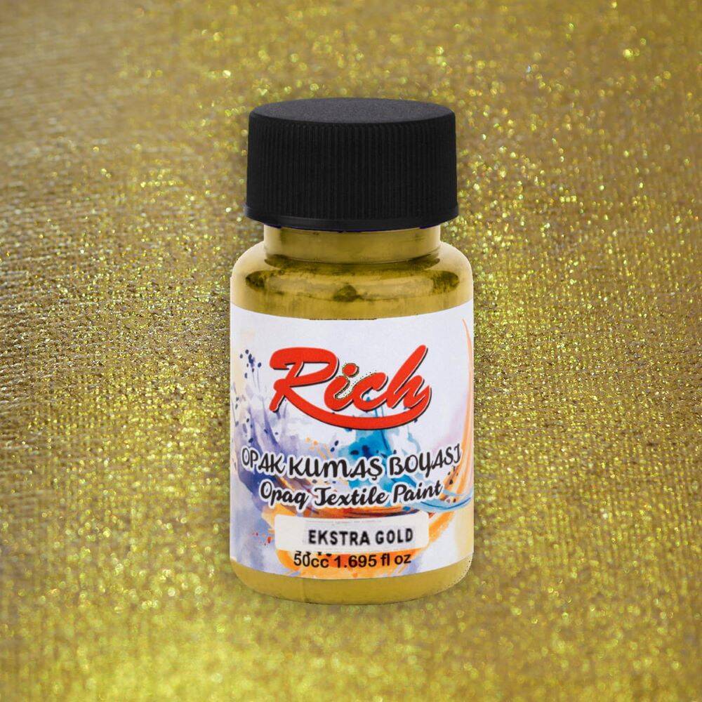 Farba akrylowa metaliczna do tkanin 50ml złota #2