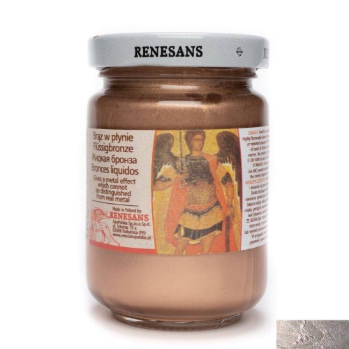 Brąz w płynie farba metaliczna Renesans 125ml złoto różowe #1