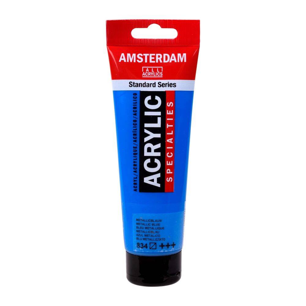 Farba akrylowa Talens Amsterdam 120ml - 834 Metallic Blue #1