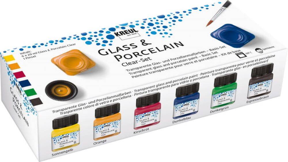 Farby do szkła i porcelany Kreul 6x20ml - Cleart Set #1