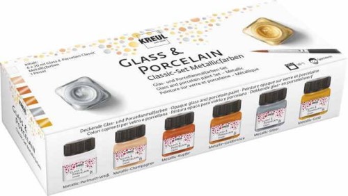 Farby do szkła i porcelany Kreul 6x20ml - Metaliczne #1
