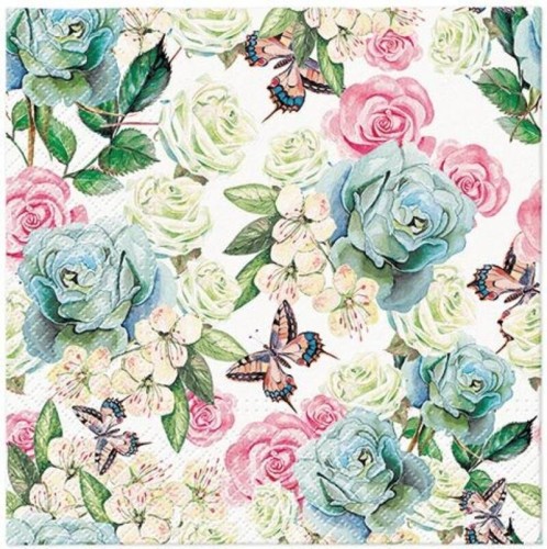 Serwetka do Decoupage 33x33cm - Powder Garden #1