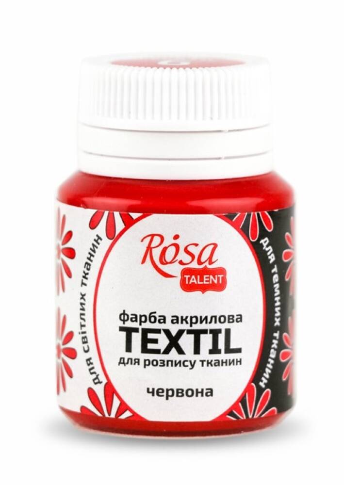 Farba do tkanin Rosa Talent 20ml czerwona #1