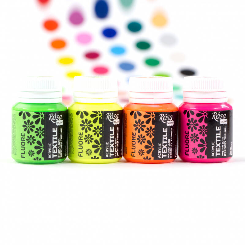 Farba do tkanin Rosa Talent 20ml fluorescencyjna żółta #3