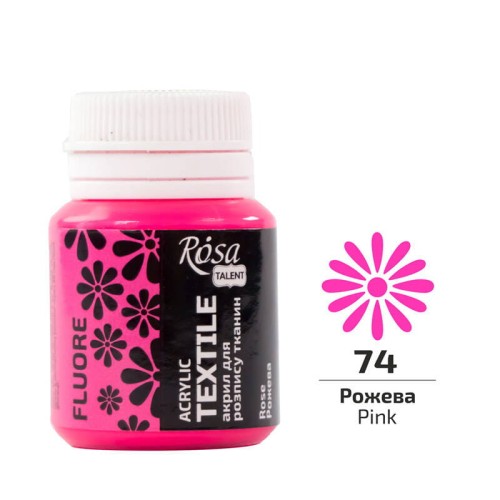 Farba do tkanin Rosa Talent 20ml fluorescencyjna różowa #2