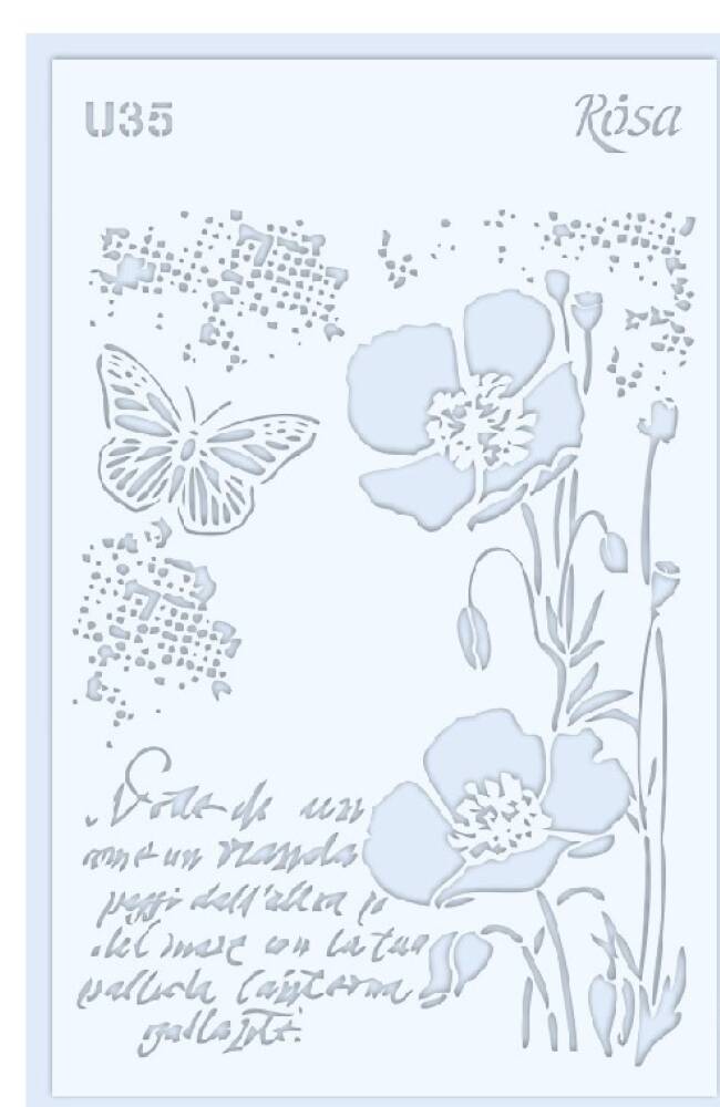 Szablon plastikowy 13x20cm Rosa Talent U35 Maki #1