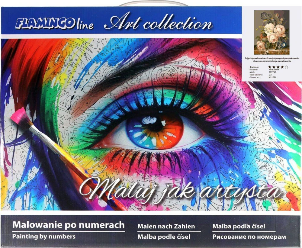 Malowanie po numerach 40x50cm Bukiet 2 - Zestaw na ramie #4