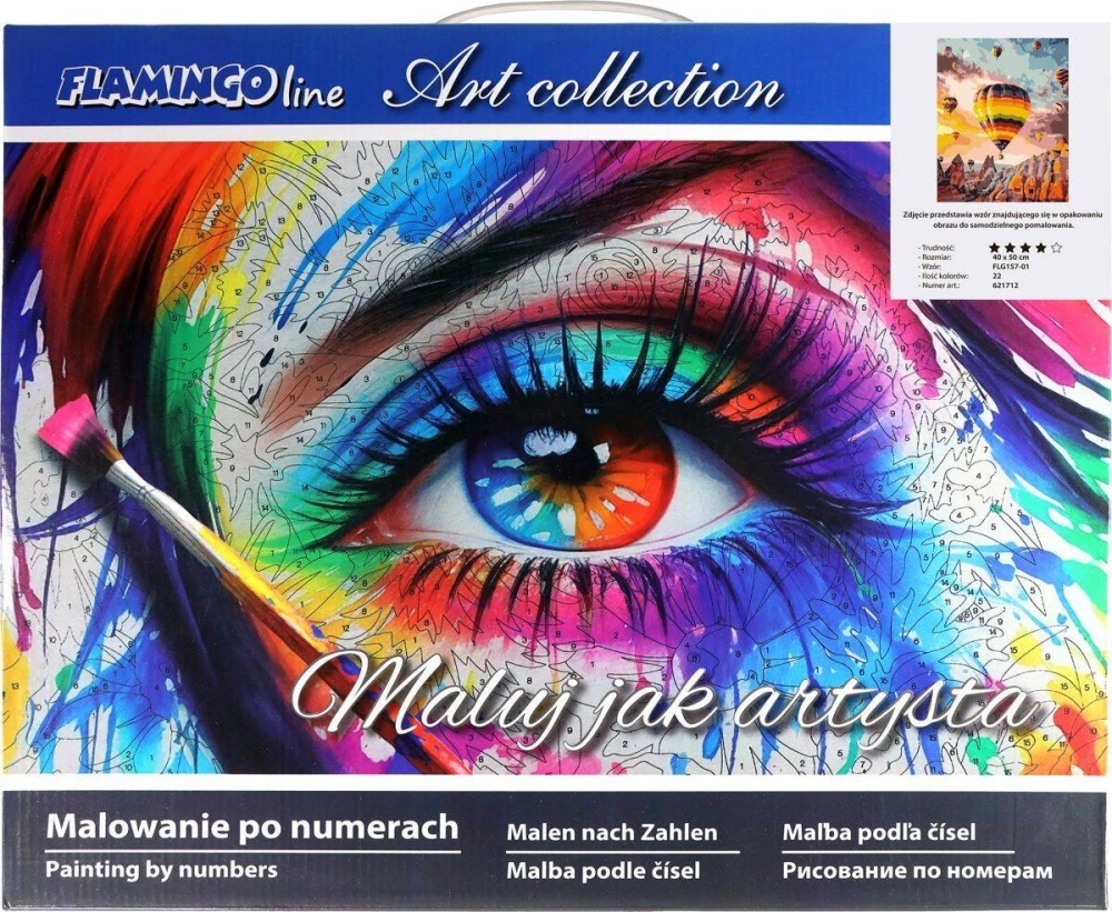 Malowanie po numerach 40x50cm Balony - Zestaw na ramie #4