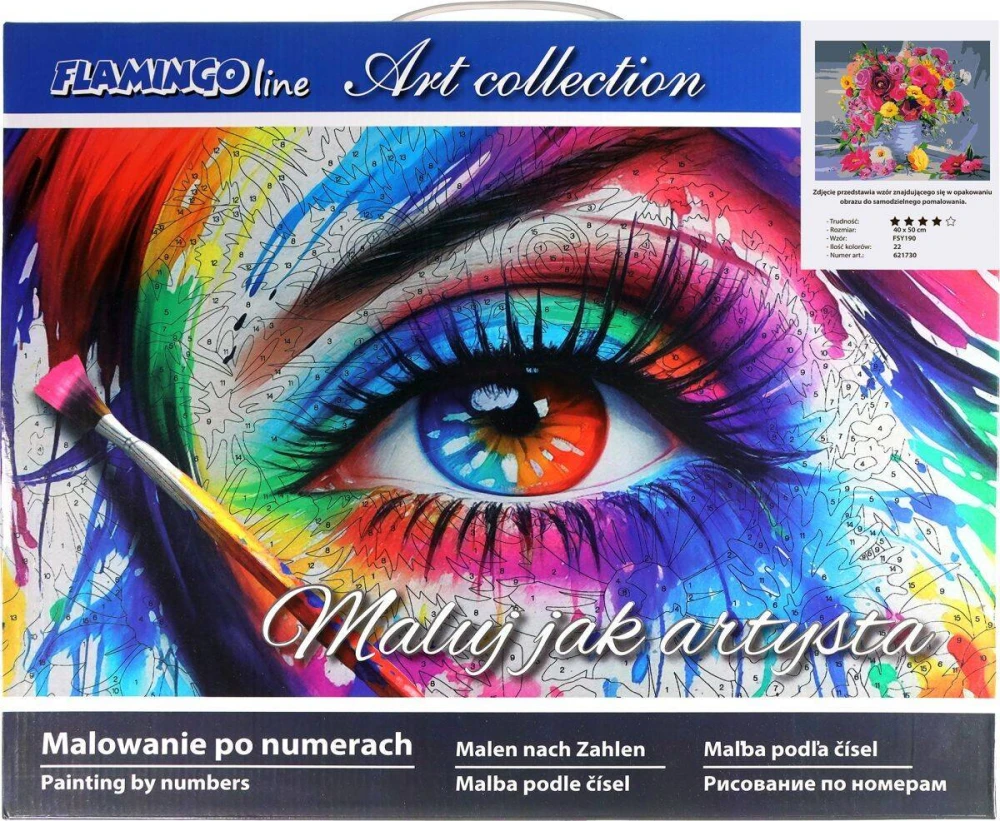 Malowanie po numerach 40x50cm Bukiet - Zestaw na ramie #4