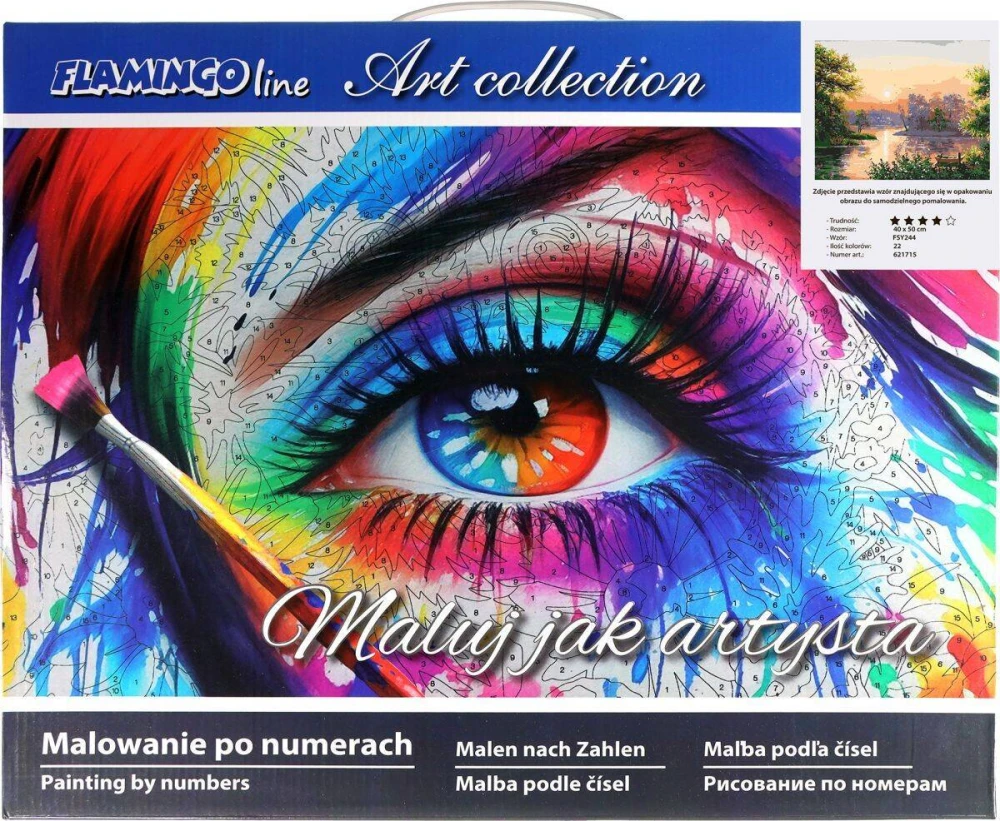 Malowanie po numerach 40x50cm Pejzaż - Zestaw na ramie #4