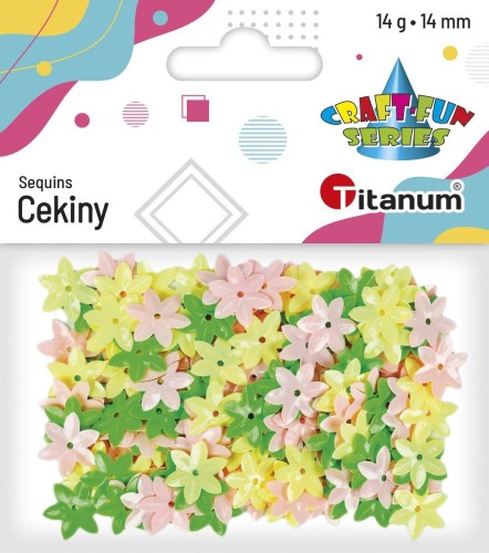 Cekiny kwiaty 14g kolory pastelowe #1