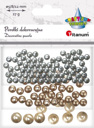 Koraliki plastikowe do nawlekania 5, 8, 12mm 12g - mix kolorów #1