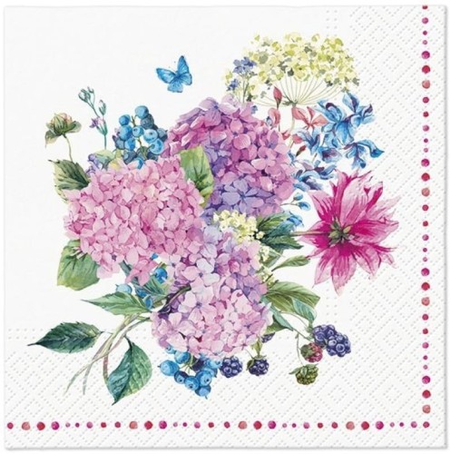 Serwetka do Decoupage 33x33cm - Hydrangea Bouquet #1