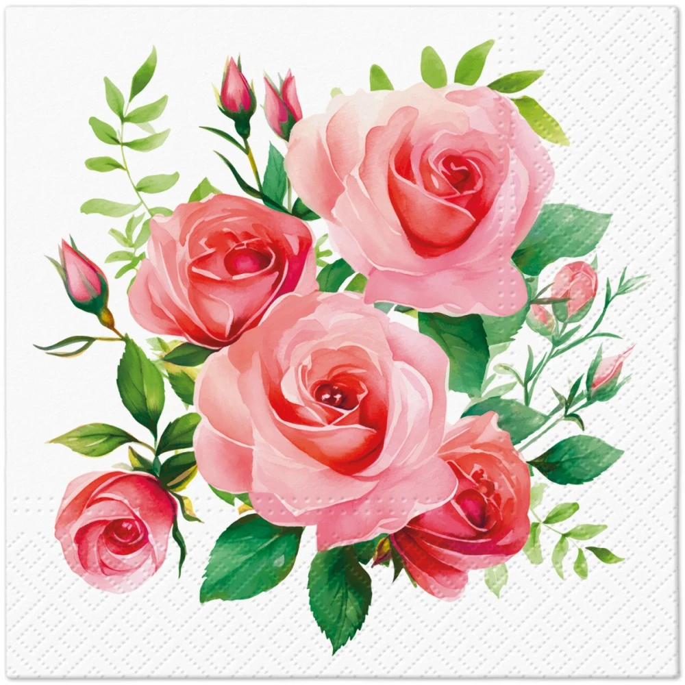 Serwetka do Decoupage 33x33cm - Bouquet Of Roses #1