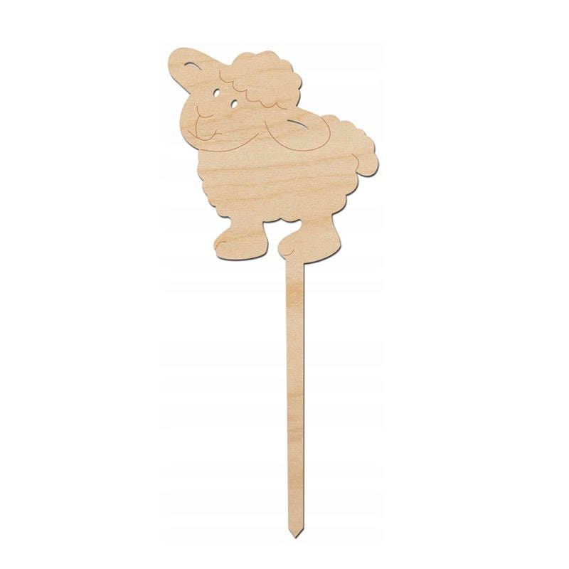 Ozdoba drewniana na patyku Owieczka 14cm Decor #1
