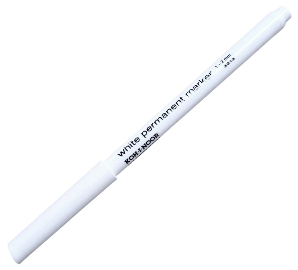 Marker permanentny biały 1-2mm #1