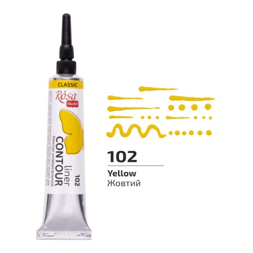 Farba akrylowa konturowa Rosa Talent 20ml Żółta #2