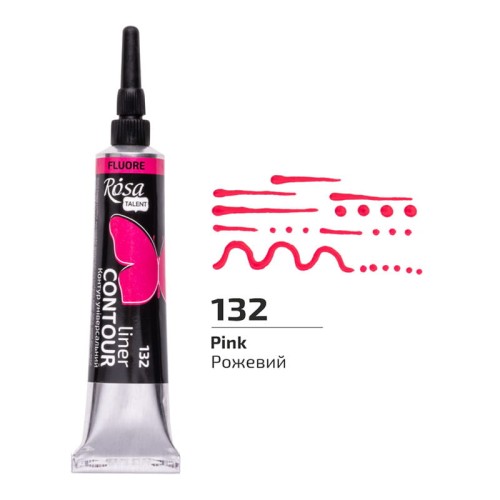 Farba akrylowa konturowa Rosa Talent 20ml Fluorescencyjna Różowa #2