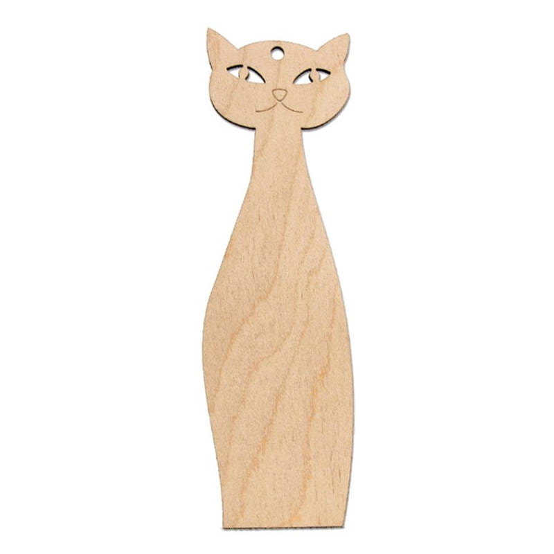 Drewniana ozdoba zawieszka KOT 20cm Decor #1