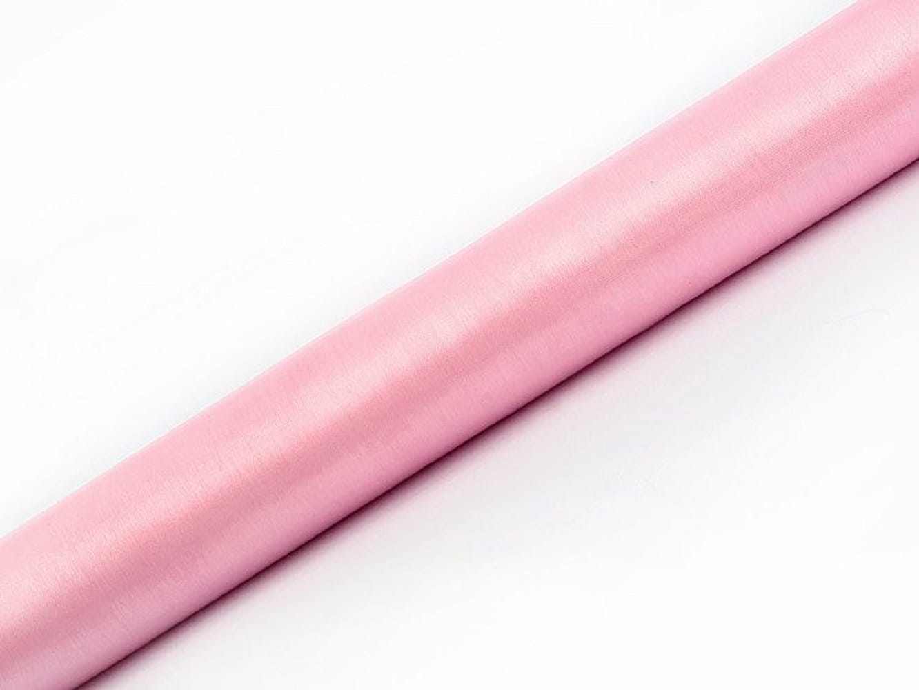 Organza gładka 36cm 9m - różowy materiał na rolce