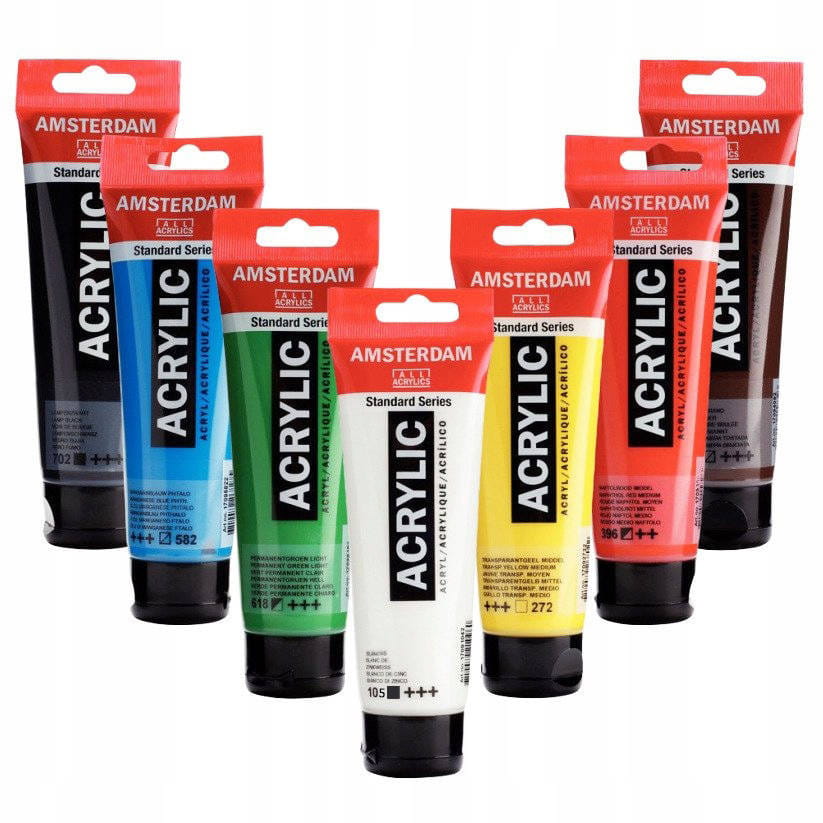 Zestaw farb akrylowych Talens Amsterdam 120ml x 7 kolorów