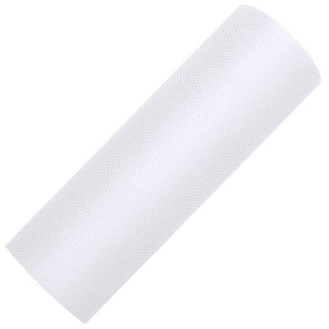 Tiul dekoracyjny na rolce - 15cm / 9m 008 biały #1