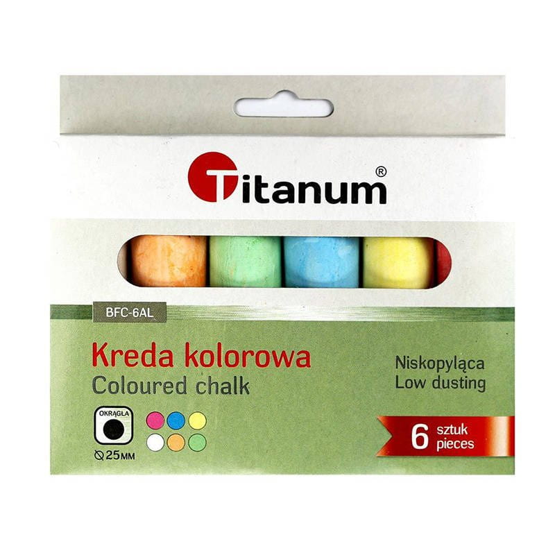 Kreda chodnikowa kolorowa 6 sztuk