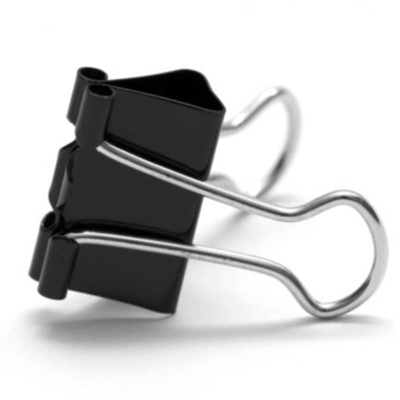 Klips metalowy czarny 25mm - klip 1szt. #1