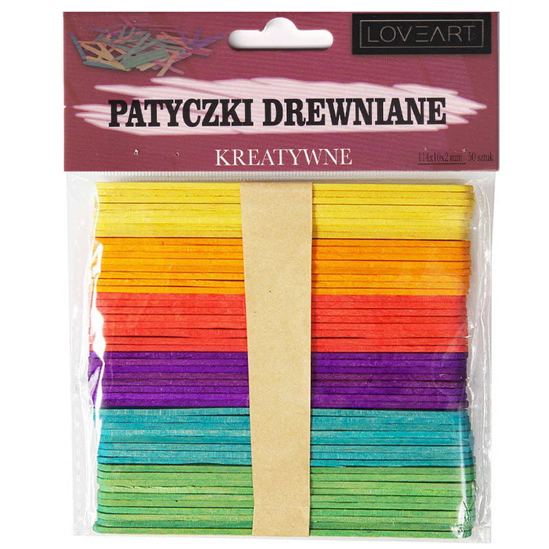 Patyczki kreatywne kolorowe 113mm - 50szt #1
